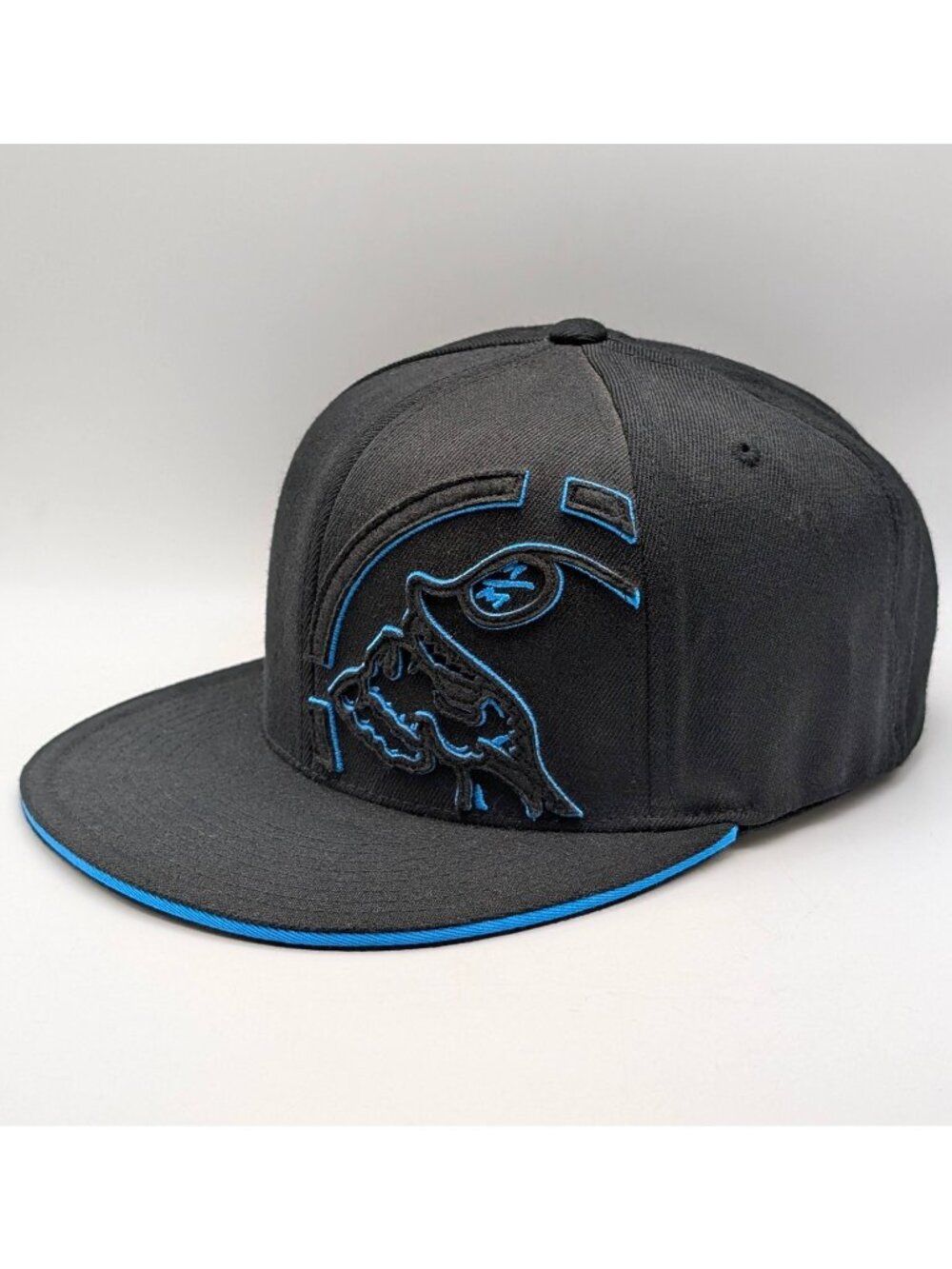 Metal Mulisha Hat Adult Flexfit L/XL Black Blue Cap Skull Motocross Retro Y2K